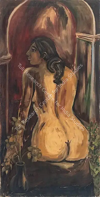 K.H. Ara (Artist), Nude, 1953, Painting