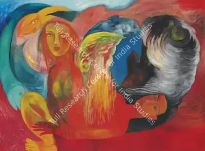Rekha Rodwittiya (Artist), Behind The Smoke Screen, 1965, Painting