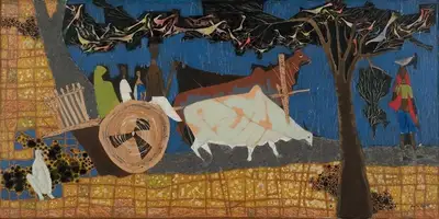 Shanti Dave (Artist), Under the Shade, 1958, Painting