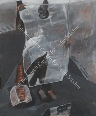 C. Douglas (Artist), Man with Mirror, 2005, Painting