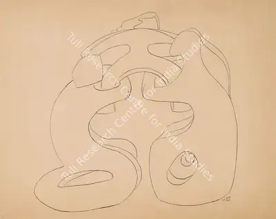 S.K. Bakre (Artist), Acrobats, 1948, Drawing