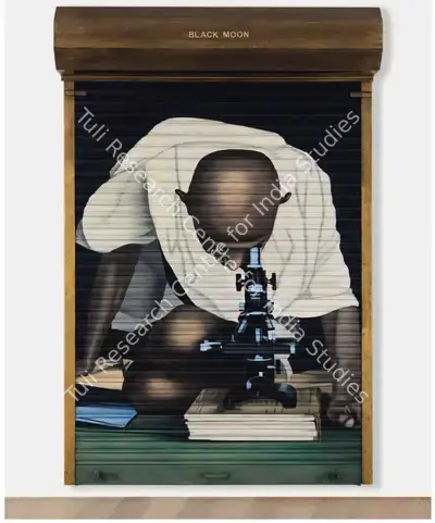 Atul Dodiya (Artist), Black Moon, 2002, Painting
