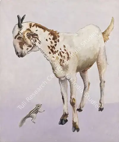 Manjit Bawa (Artist), Untitled (Goat), 1990, Painting