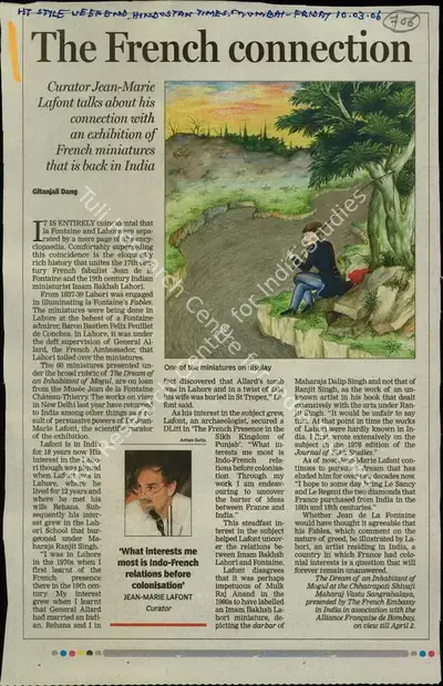 Gitanjali Dang (Reporter), The French Connection, 2006, Newspaper Clipping