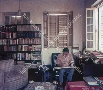Unknown (Photographer). Ray at work in his house. | Contemporary Photograph, My Adventures with Satyajit Ray, 2017 | CinemaEducation | 00724387