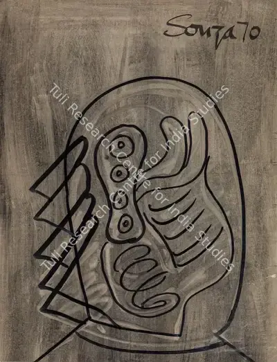 F.N. Souza (Artist), Untitled, 1970, Drawing