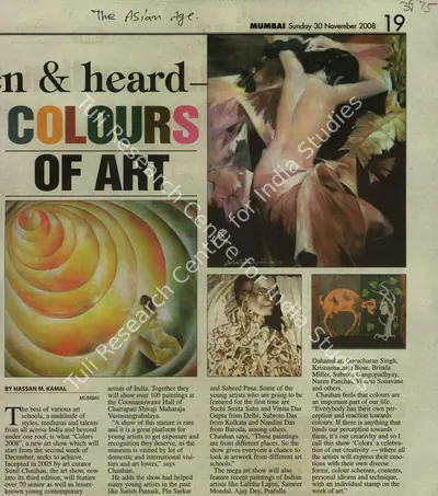 Hassan M. Kamal (Reporter), Colours of Art, 2008, Newspaper Clipping