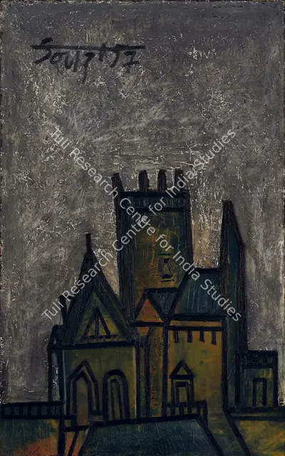 F.N. Souza (Artist), The Castle, 1957, Painting