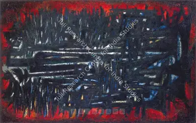 Sadequain (Artist), Group Of Sitting Figures, 1963, Painting