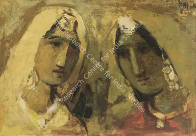 Arup Das (Artist), Untitled (Village Women), Painting