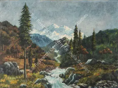 J.P. Gangooly (Artist), Valleyscape, Painting