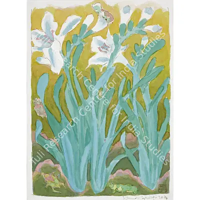 A. Ramachandran (Artist), Plant with Insect, 2014, Painting