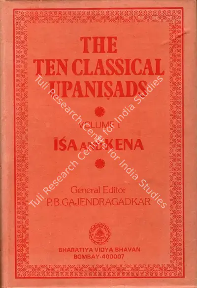 P.B. Gajendragadkar (Editor), The Ten Classical Upanisads, 1981, Edited Book