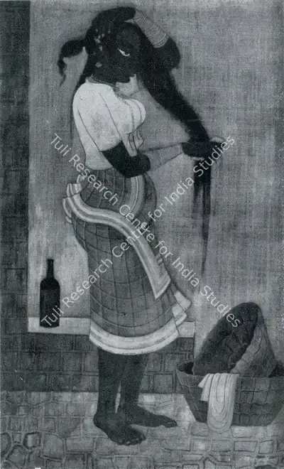 Laxman Pai (Artist), Toilet, 1949, Painting
