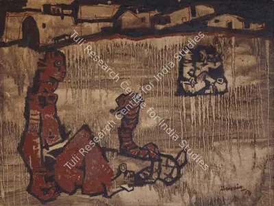 M.F. Husain (Artist), Untitled, 1954, Painting