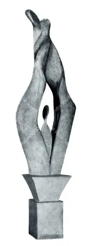 Prodosh Dasgupta (Artist), Coctus Family, 1953, Sculpture