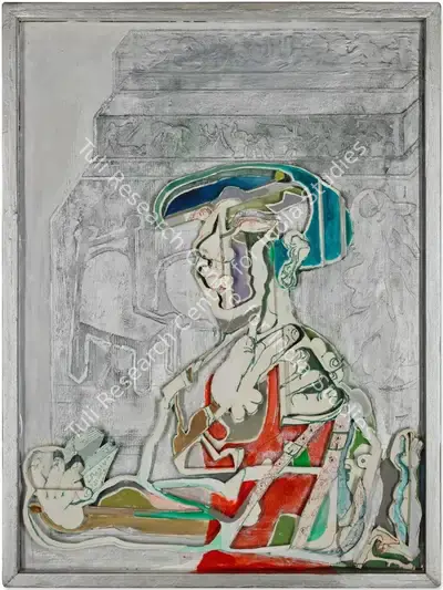 Samant, Mohan (Artist). Portrait, 1980 | Painting, So.Lon/24.10.23, 2023 · Sotheby's