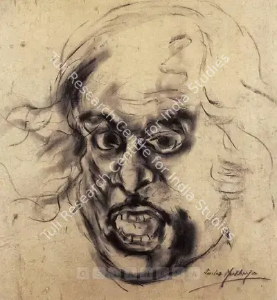Sailoz Mookherjea (Artist), Untitled, 1949, Drawing