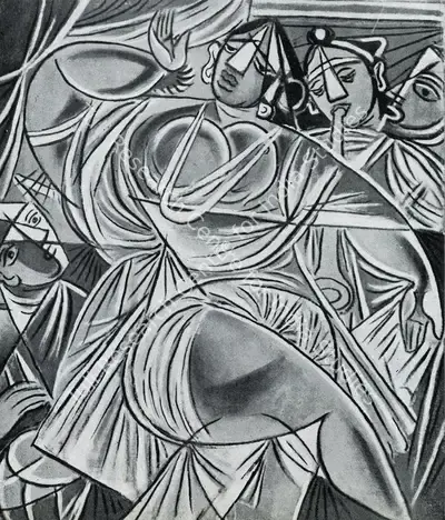 George Keyt (Artist), Jalaja, 1938, Painting