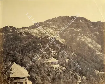 Studio Samuel Bourne & James Craddock (Photographic Studio), Simla from Inner arm, Antiquarian Photograph