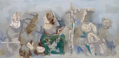 M.F. Husain (Artist), Trial, 1969, Painting