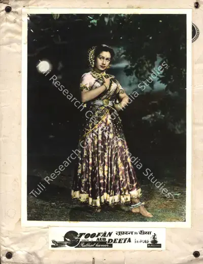 Prabhat Kumar (Director), Toofan Aur Deeya, 1956, Photographic Still Mounted on Lobby Card