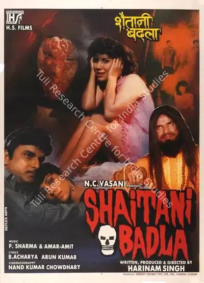 Harinam Singh (Producer), Shaitani Badla, 1993, Full Sheet Poster