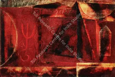 J. Swaminathan (Artist), The Sign On The Wall, 1965, Painting