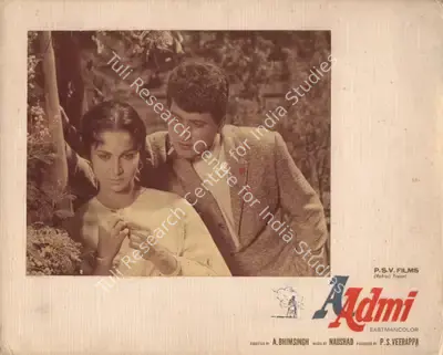 Faredoon A. Irani (Cinematographer), Aadmi, 1968, Photographic Still Mounted on Lobby Card