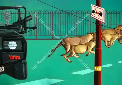 Rambali Chauhan (Artist), On The Road, 2009, Painting