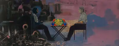 Nataraj Sharma (Artist), Conversation, 1999, Painting