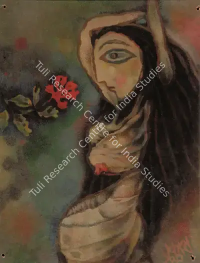 Prokash Karmakar (Artist), Woman, 1980, Painting
