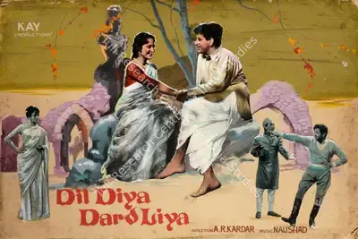A.R. Kardar (Director), Dil Diya Dard Liya, 1966, Showcard