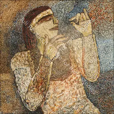 Chittrovanu Mazumdar (Artist), Message Unknown, 1989, Painting