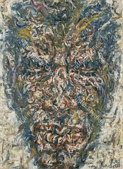 Jagdish Chander (Artist), Visage, 2003, Painting