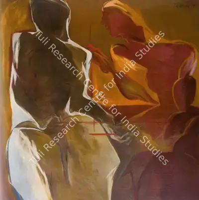 Jatin Das (Artist), The Touch, 1979, Painting