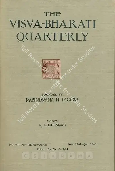 K.R. Kripalani (Editor), Visva-Bharati Quarterly, 1942, Journal