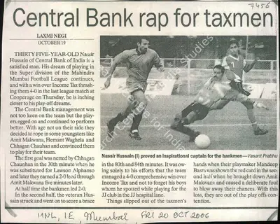 Laxmi Negi (Reporter), Central Bank rap for Taxmen, 2006, Newspaper Clipping