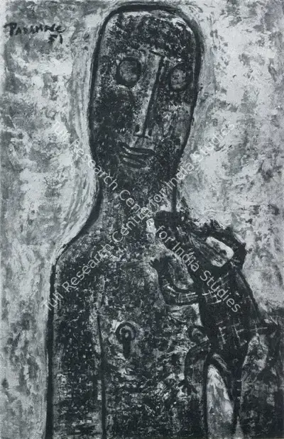 Akbar Padamsee (Artist), Woman with Lizard, 1951, Painting