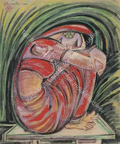 Sudhir Khastgir (Artist), Untitled, 1959, Drawing