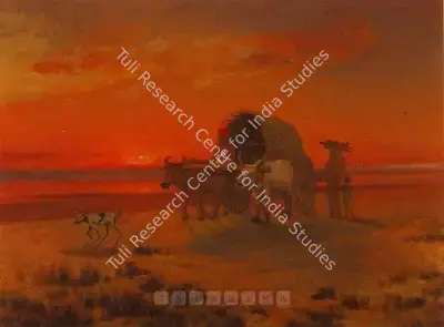 J.P. Gangooly (Artist), Homeward, Painting