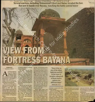 Shikha Jain (Reporter), View From Fortress Bayana, 2008, Newspaper Clipping
