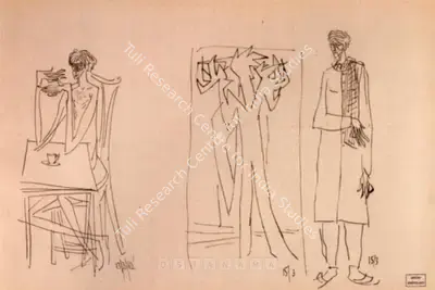 Sadequain (Artist), Untitled, 1962, Drawing