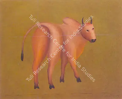 Manjit Bawa (Artist), Bull, 1985, Painting