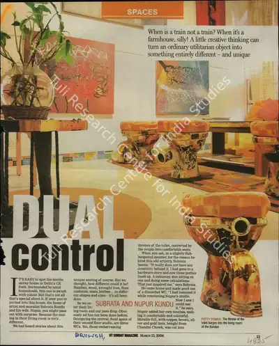 Subrata Kundu (Reporter), Dual Control, 2006, Newspaper Clipping