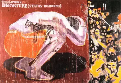 Jitish Kallat (Artist), Departure, 2000, Painting