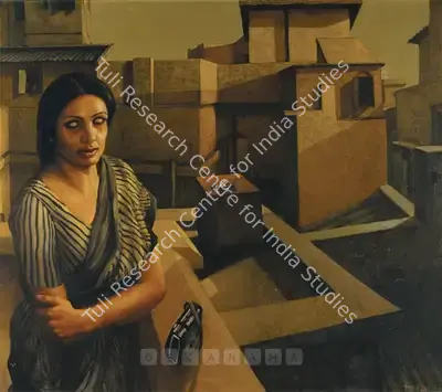 Bikash Bhattacharjee (Artist), And The Twilight, 1979, Painting