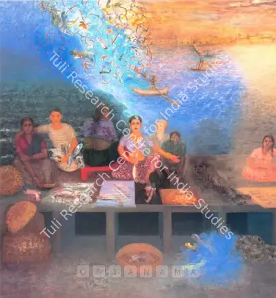 Vivan Sundaram (Artist), Fisherwomen Of Bombay, 1988, Painting