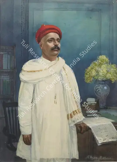 M.V. Dhurandhar (Artist), Portrait of Tilak, 1918, Painting