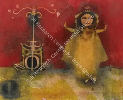 Ganesh Pyne (Artist), Untitled (The Dancer), 1968, Painting